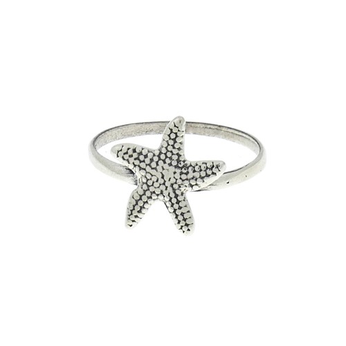 טבעת כוכב ים- כסף 