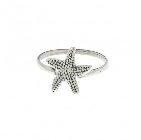 טבעת כוכב ים- כסף 