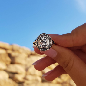 טבעת מטבע כסף